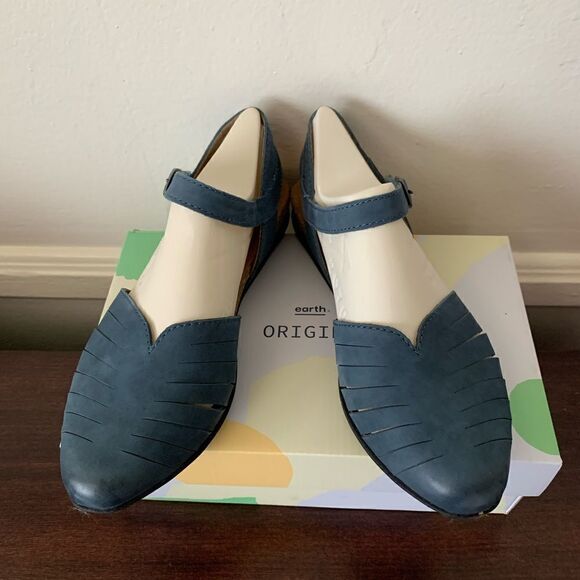 NIB Earth Origins Palomos Peyton Closed Toe Mary Jane Sandal Sz 6 Moroccan Blue - Picture 12 of 14